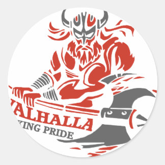 Valhalla - Viking Pride - War Armor Ax Design Ronde Sticker