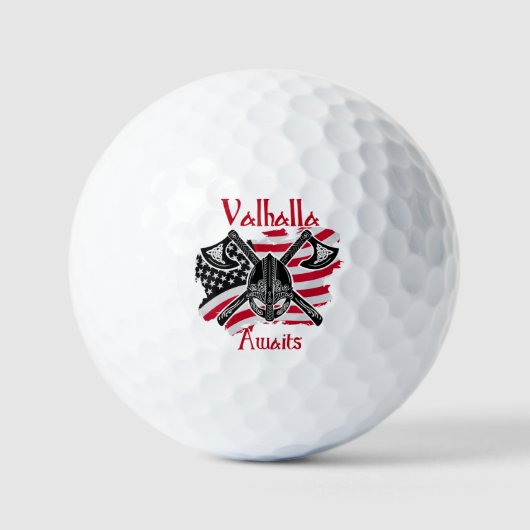 Valhalla wacht - Amerikaanse vlag Golfballen (Voorkant)
