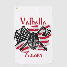 Valhalla wacht - Amerikaanse vlag Golfhanddoek