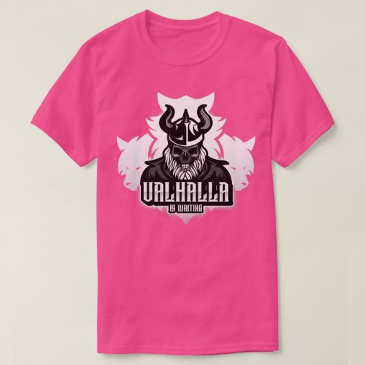 Valhalla wacht op Viking wolves Odin krijger zegt T-shirt (Design voorkant)