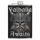 Valhalla wacht - schedel heupfles (Voorkant)
