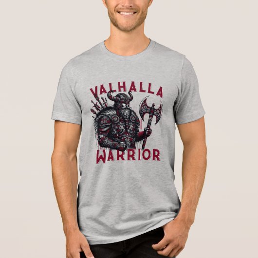 Valhalla Warrior Tri-Blend Shirt (Voorkant)
