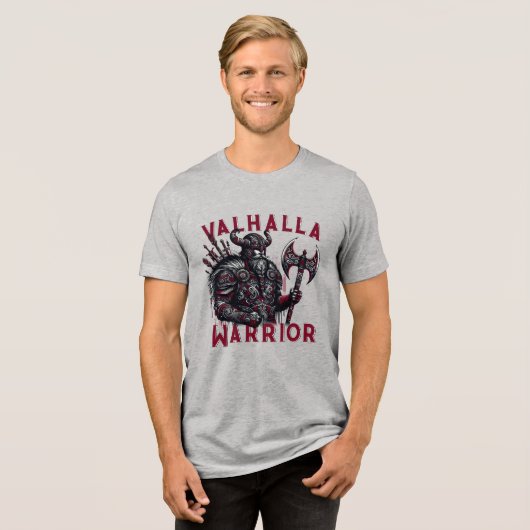 Valhalla Warrior Tri-Blend Shirt (Voorkant volledig)