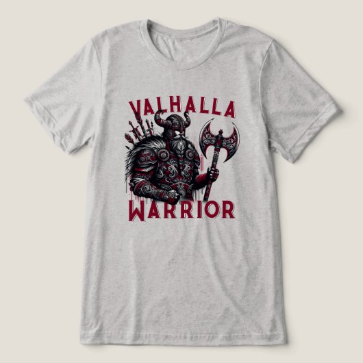Valhalla Warrior Tri-Blend Shirt (Design voorkant)