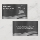 Valhelm en gereedschap | Metaal Visitekaartje (Voorkant / Achterkant)