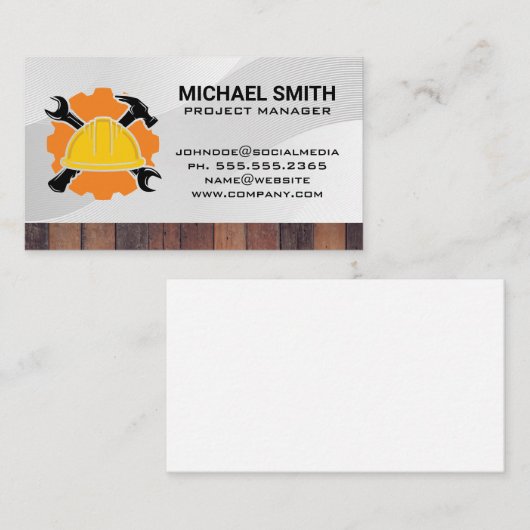 Valhelm Helm | Sleutelhamer | Bouw Visitekaartje (Voorkant / Achterkant)