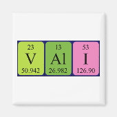 Vali periodieke table name magnet (Voorkant)