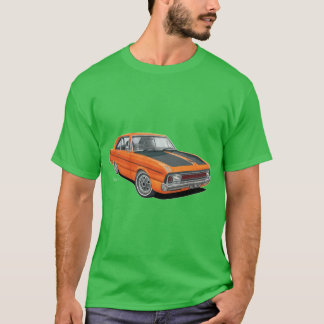 Valiant VG Pacer Coupe-ontwerp in oranje T-shirt