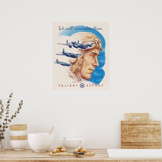 Valiante inspanning herinnert hun Poster (Keuken)