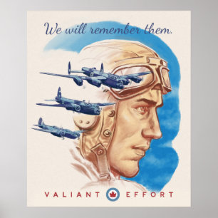 Valiante inspanning herinnert hun Poster