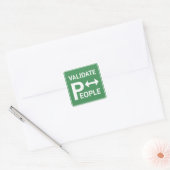 Valideren van mensen ~ herinnering parkeren sticke vierkante sticker (Envelop)