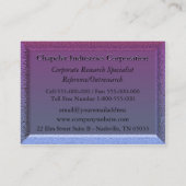 Valiensphire Andre Elegant Professional Visitekaartje (Achterkant)