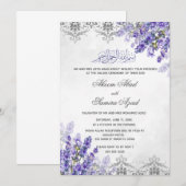 Valima Ceremonie Huwelijksuitnodiging Lavenders Kaart (Voorkant / Achterkant)