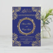 Valima Nikah Ceremonie Uitnodiging voor het Huweli (Staand voorkant)