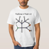 Valine (aminozuur) t-shirt (Voorkant)