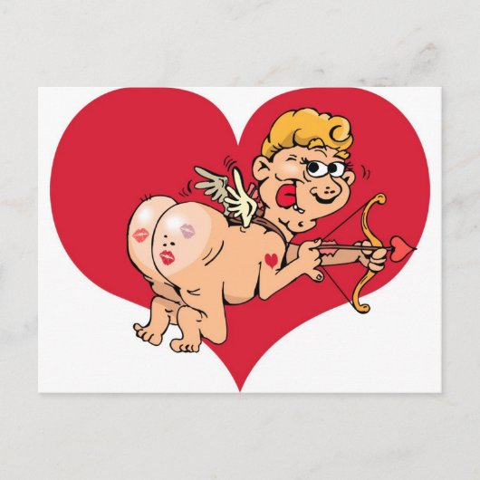 Valintine cupid briefkaart (Voorkant)