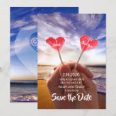 Valintine Twin Flame Bewaar de Data Save The Date (Voorkant / Achterkant)