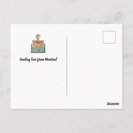  Valise | Aangepaste stad Briefkaart (Achterkant)