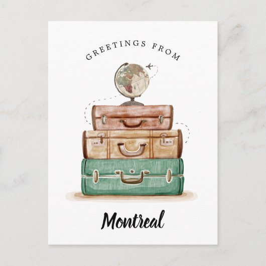 Valise | Aangepaste stad Briefkaart (Voorkant)