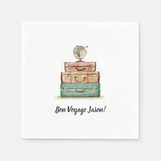  Valise die weggaat Servet (Voorkant)