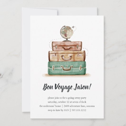 Valise | Uitnodiging om partij te ontslaan (Voorkant)