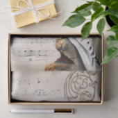 valk Bird Music Scroll Vines Parchment Tissuepapier (Geschenk)