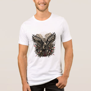 Valk boven het lawaai – Krachtige gotische adelaar Tri-Blend Shirt