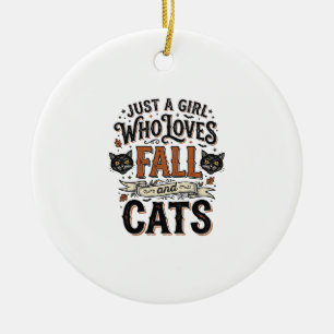 Valk Cat Liefhebber Vintage Halloween T-shirt Ontw Keramisch Ornament