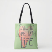 Valk-in-Liefde-met-Leven-Tas Tote Bag (Voorkant)