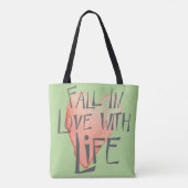 Valk-in-Liefde-met-Leven-Tas Tote Bag (Achterkant)