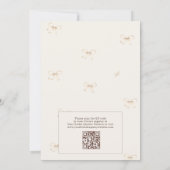 Valk in liefde Pompoen QR-code Rustieke Bruiloftsd Kaart (Achterkant)