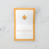 Valk in Love Pompoen Bruiloftsdankbrief Bedankkaart (Binnen)