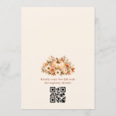 Valk in Love Pompoen QR Code Bruiloft Feest Kaart (Achterkant)