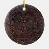Valk Oud Leren Boek Keramisch Ornament (Achterkant)