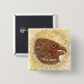 valk vierkante button 5,1 cm (Voorkant /achterkant)