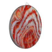Valkbloed Oranje Agaat. Dartbord (Voorkant Links)