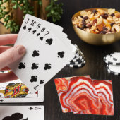 Valkbloed Oranje Agaat. Pokerkaarten (Insitu)