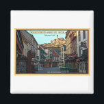 Valkenburg Castle Ruins Magneet<br><div class="desc">Het daglicht raakt de ruïnes van het kasteel van Valkenburg. Vanuit Midden-Valkenburg,  Limburg,  Nederland</div>