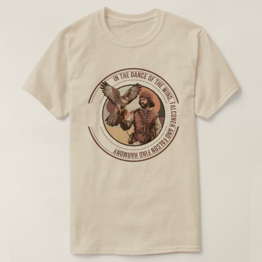 Valkenier en valk t-shirt (Design voorkant)