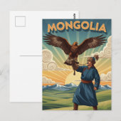 Valkenier in Mongolië Reizen Briefkaart (Voorkant / Achterkant)