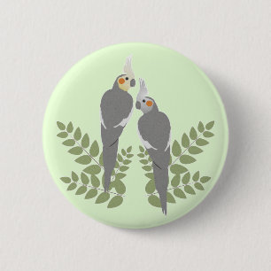 Valkenparkiet Koppel Ronde Button 5,7 Cm