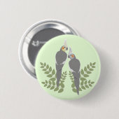Valkenparkiet Koppel Ronde Button 5,7 Cm (Voorkant /achterkant)