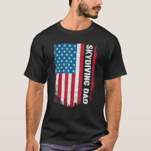 Valkenschermspringende vader Amerika VS-vlag Patri T-shirt