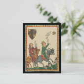 Valkerij, 14e-eeuwse Codex Manesse Briefkaart (Staand voorkant)