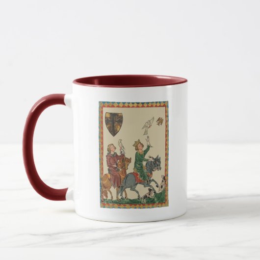 Valkerij, 14e-eeuwse Codex Manesse Mok (Links)