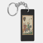 Valkerij, 14e-eeuwse Codex Manesse Sleutelhanger (Voorkant Links)
