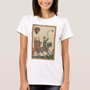 Valkerij, 14e-eeuwse Codex Manesse T-shirt