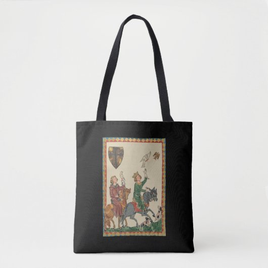 Valkerij, 14e-eeuwse Codex Manesse Tote Bag (Voorkant)