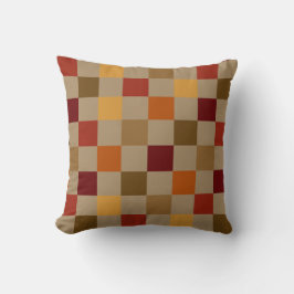 Valkleuren geruit kussen