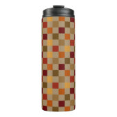 Valkleuren geruit thermosbeker (Voorkant)